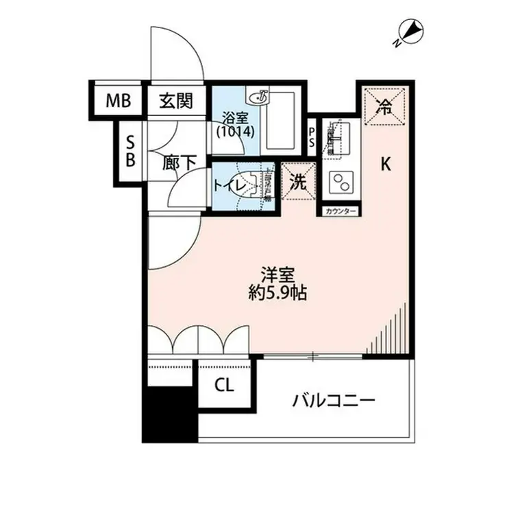 プレール・ドゥーク八丁堀 7階階 間取り