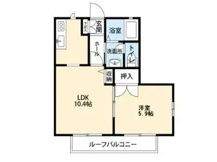 アトリエユキ A(1LDK/2階)の間取り写真