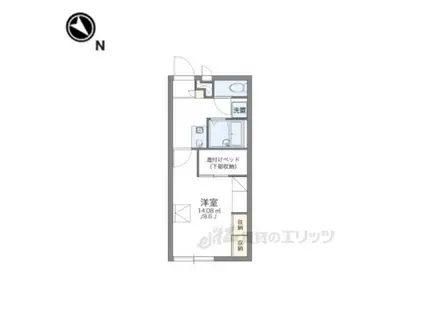 レオパレス金岡(1K/1階)の間取り写真