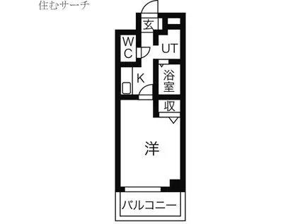 ウェル・セレッソウエスト(1K/2階)の間取り写真