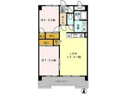 YS HOUSE II(2LDK/2階)の間取り写真