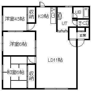 MSルクソール(3LDK/2階)の間取り写真