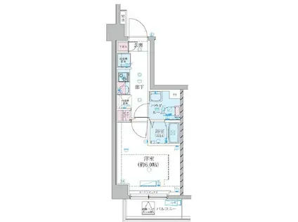 GENOVIA堀切菖蒲園(1K/1階)の間取り写真