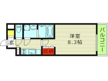 ララプレイス森ノ宮ベーネ(1K/7階)の間取り写真