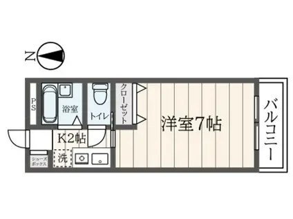 メゾンエスト(1K/1階)の間取り写真