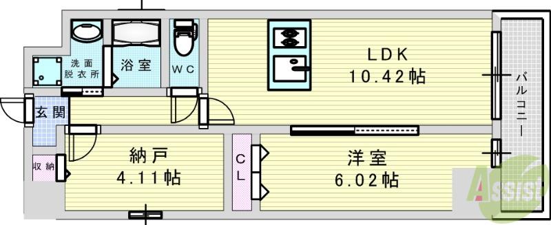 アーバンパーク新大阪(2LDK/2階)の間取り写真