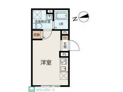 グレンジフォード高円寺南(ワンルーム/1階)の間取り写真