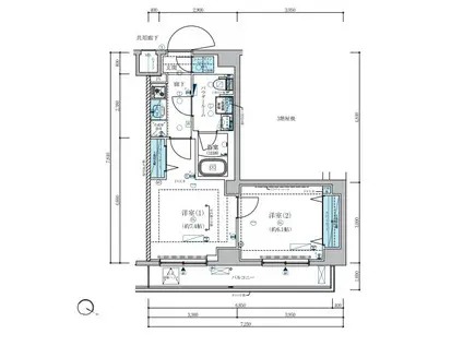 メインステージ板橋志村III(2K/4階)の間取り写真