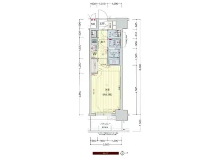 プレサンス上前津プレス(1K/12階)の間取り写真