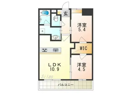 アメニティー平野(2LDK/2階)の間取り写真