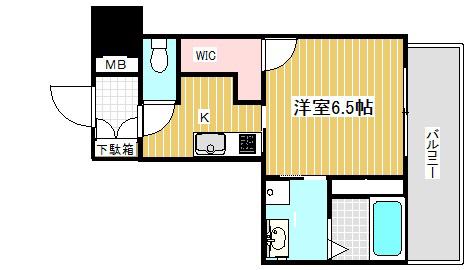 プライムレジデンス神戸・県庁前(1K/3階)の間取り写真