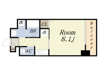 エグゼ大阪ドームII(1K/3階)の間取り写真