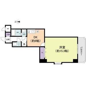 プロビデンス東片端(1DK/6階)の間取り写真