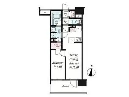 オープンレジデンシア泉(1LDK/12階)の間取り写真