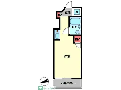 トップ元住吉(ワンルーム/5階)の間取り写真