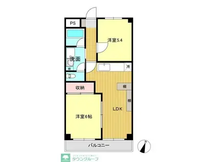 ロハス星川(2LDK/3階)の間取り写真