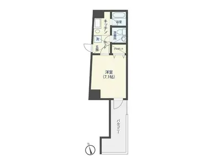 メゾン朋泉高砂(1K/2階)の間取り写真