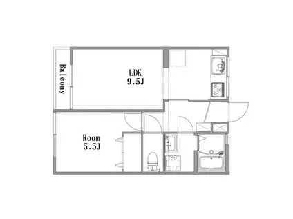 第一コーポラス(1LDK/2階)の間取り写真