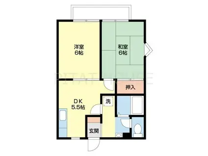 サンライフ慶(2DK/2階)の間取り写真