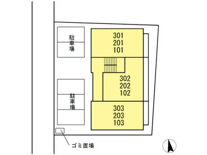 セジュールウィン(1LDK/3階)の間取り写真