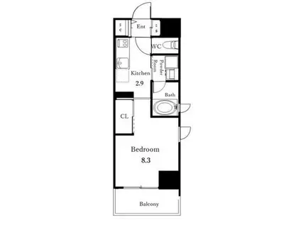 FELICE(1K/10階)の間取り写真