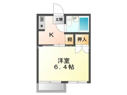 サンコーハイツ(1K/2階)の間取り写真