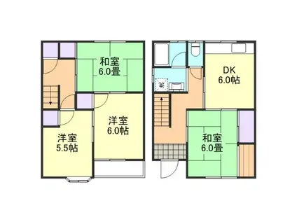 内田アパート(4DK/1階)の間取り写真