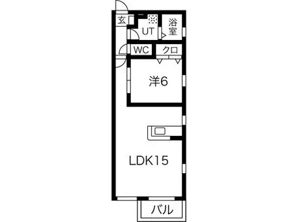 TKレジデンス豊田本町(1LDK/1階)の間取り写真