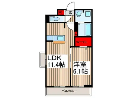 KA PILINA(1LDK/2階)の間取り写真