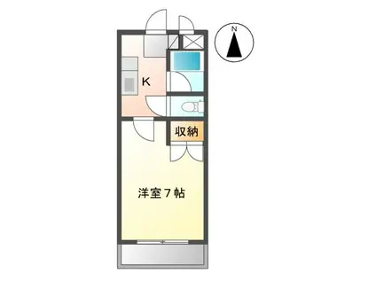 エクセレンス浄水(1K/1階)の間取り写真