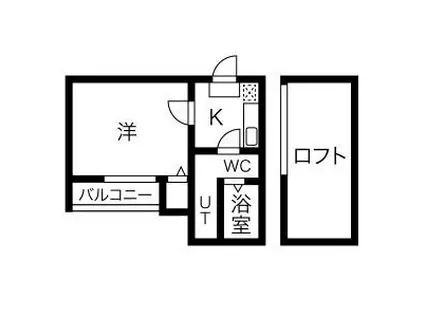 メゾン・オードリー(1K/2階)の間取り写真