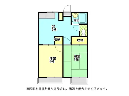 サンオーフラットII(2DK/2階)の間取り写真