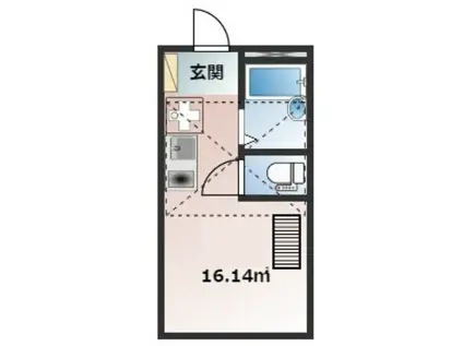 FHハイム西戸部(ワンルーム/1階)の間取り写真