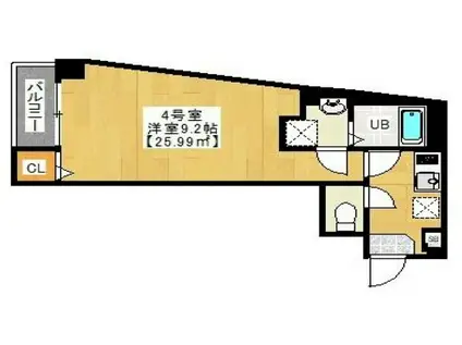 ブルックリンズ葛西(1K/4階)の間取り写真