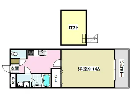 FOREST COURT(1K/2階)の間取り写真