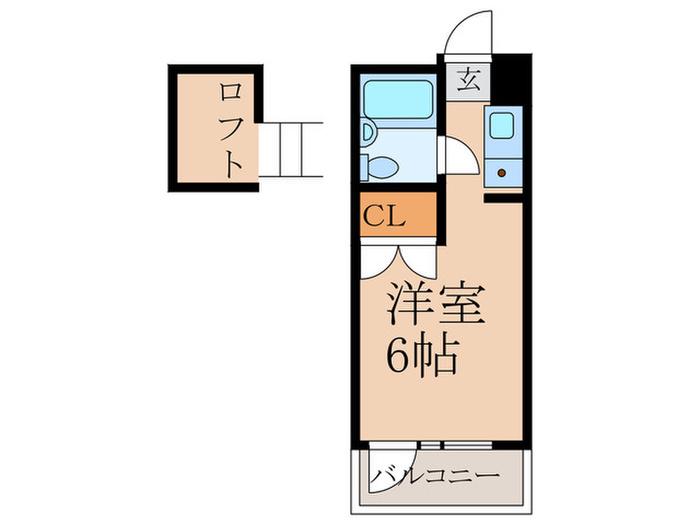 クラウディスプーン(ワンルーム/4階)の間取り写真