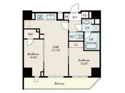 GRANPASEO浅草橋 GRANPASEO浅草橋(2LDK/8階)の間取り写真