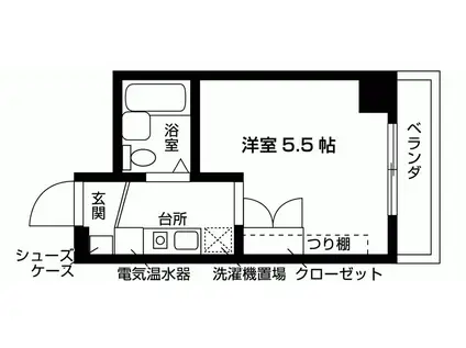 カレッジハイツ津田沼(ワンルーム/4階)の間取り写真