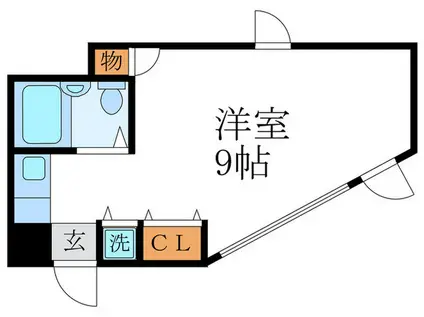 スタジオーネ桂(ワンルーム/4階)の間取り写真