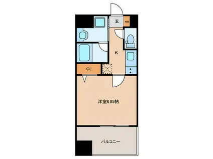 ラ・シック サヴォイ(1K/3階)の間取り写真