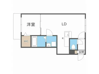 GIULIA196 ジュリア196(1LDK/1階)の間取り写真