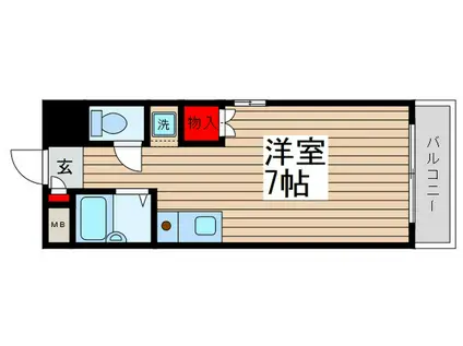 MST習志野(ワンルーム/2階)の間取り写真