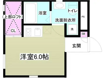 エレガンス・ヴィラ(ワンルーム/4階)の間取り写真