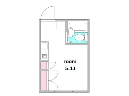 ウィング大崎(ワンルーム/2階)の間取り写真