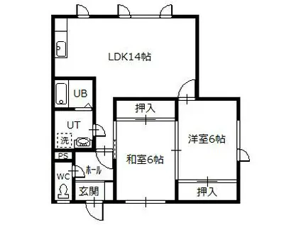 フォレストハイム(2LDK/1階)の間取り写真