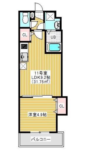 金太郎ヒルズ255 311(1LDK/3階)の間取り写真
