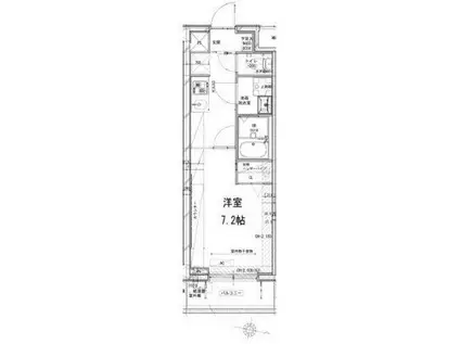 DIPS竹ノ塚駅前(1K/5階)の間取り写真