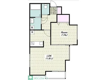 CITY STUDIO MACHIYA(1LDK/4階)の間取り写真