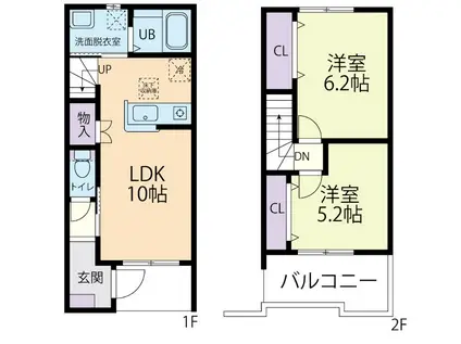 RIO GRANDE(2LDK/1階)の間取り写真