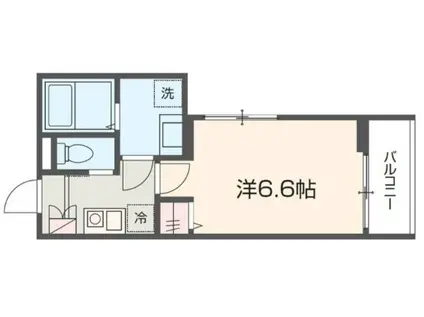 MELDIA与野本町III(1K/2階)の間取り写真